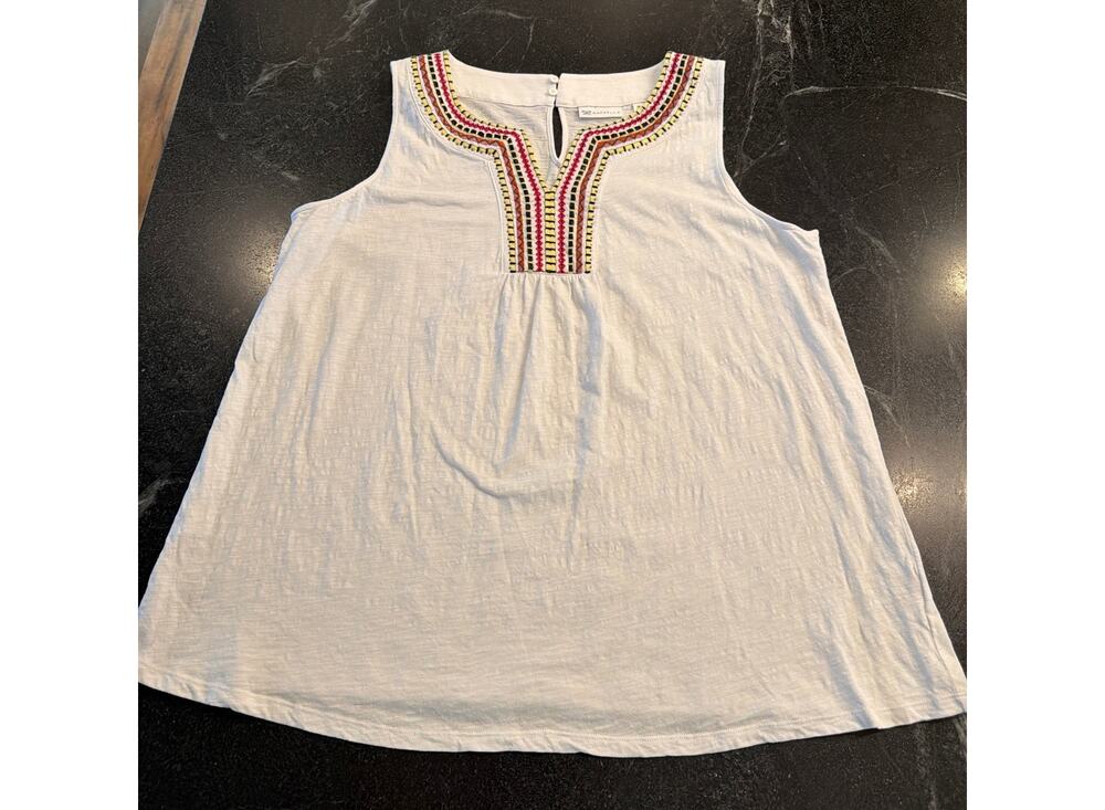 Rafaella embellished sleeveless tank 2XL 100% Cotton